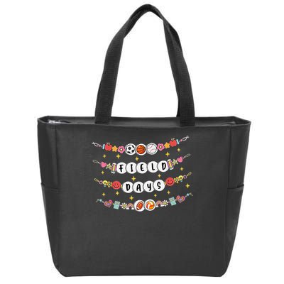 Field Day Funny Game Day Friendship Bracelets Zip Tote Bag
