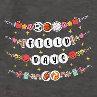 Field Day Funny Game Day Friendship Bracelets Vector Backpack