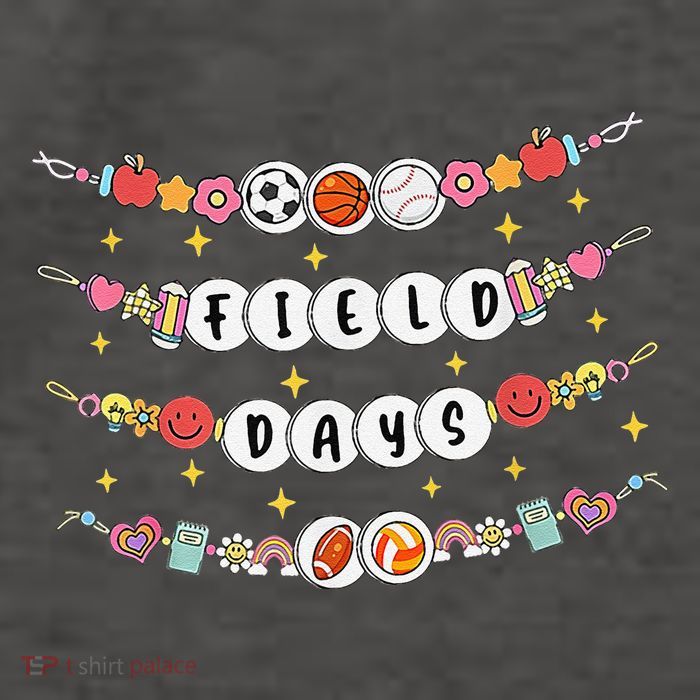 Field Day Funny Game Day Friendship Bracelets Vector Backpack