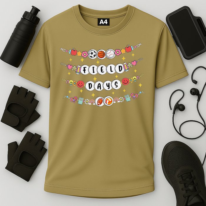 Field Day Funny Game Day Friendship Bracelets Cooling Performance Crew T-Shirt