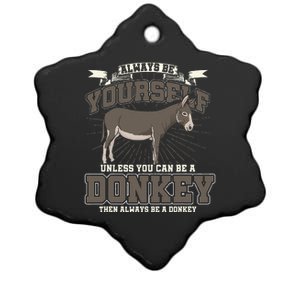 Funny Donkey Ceramic Star Ornament