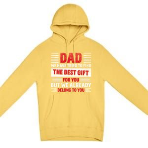 Father's Day For Dad From Daughter Son Wife For Daddy Meaningful Gift Premium Pullover Hoodie