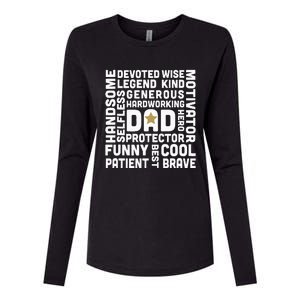 Father's Day For Dads Worlds Greatest Dad Proud Father Womens Cotton Relaxed Long Sleeve T-Shirt