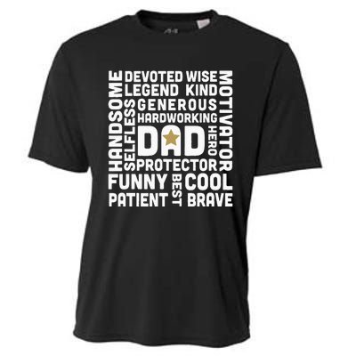 Father's Day For Dads Worlds Greatest Dad Proud Father Cooling Performance Crew T-Shirt