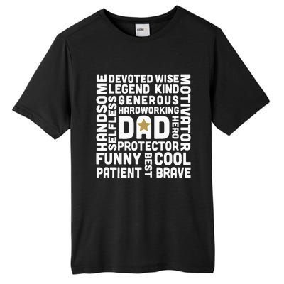 Father's Day For Dads Worlds Greatest Dad Proud Father Tall Fusion ChromaSoft Performance T-Shirt