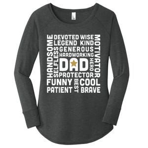 Father's Day For Dads Worlds Greatest Dad Proud Father Women's Perfect Tri Tunic Long Sleeve Shirt