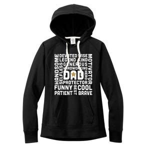 Father's Day For Dads Worlds Greatest Dad Proud Father Women's Fleece Hoodie