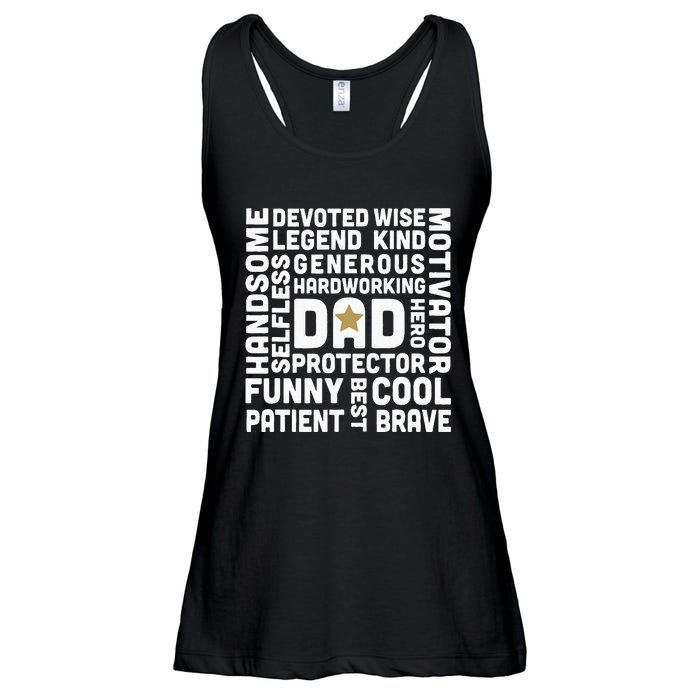 Father's Day For Dads Worlds Greatest Dad Proud Father Ladies Essential Flowy Tank