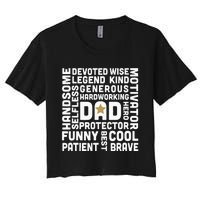 Father's Day For Dads Worlds Greatest Dad Proud Father Women's Crop Top Tee