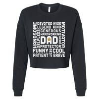 Father's Day For Dads Worlds Greatest Dad Proud Father Cropped Pullover Crew