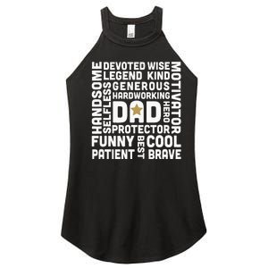 Father's Day For Dads Worlds Greatest Dad Proud Father Women's Perfect Tri Rocker Tank