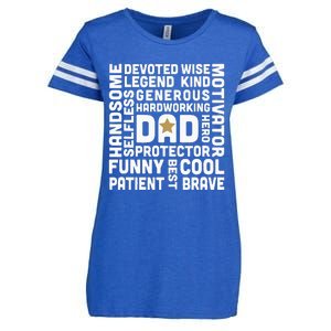 Father's Day For Dads Worlds Greatest Dad Proud Father Enza Ladies Jersey Football T-Shirt