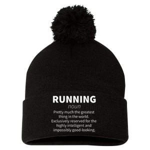 Funny Definition Funny 5k Marathon Runner Gift Pom Pom 12in Knit Beanie