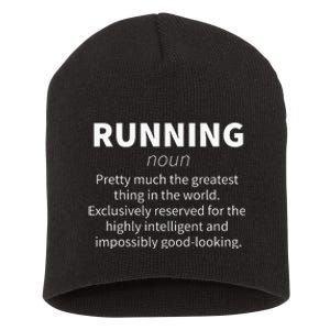 Funny Definition Funny 5k Marathon Runner Gift Short Acrylic Beanie