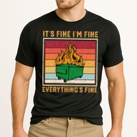 Funny Dumpster Fire It’s Fine I’m Fine Everything’s Cooling Performance Crew T-Shirt