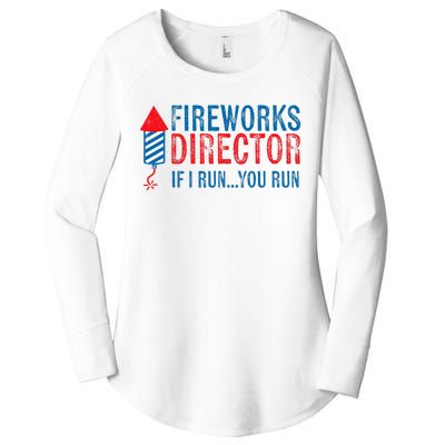 Fireworks Director Funny I Run 4th Of July Weathered Women's Perfect Tri Tunic Long Sleeve Shirt