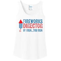 Fireworks Director Funny I Run 4th Of July Weathered Ladies Essential Tank