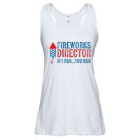 Fireworks Director Funny I Run 4th Of July Weathered Ladies Essential Flowy Tank