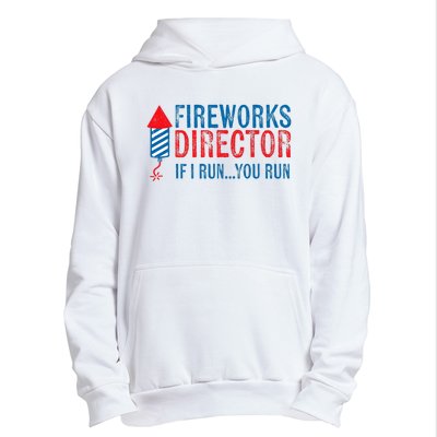 Fireworks Director Funny I Run 4th Of July Weathered Urban Pullover Hoodie