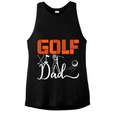 Father's Day Funny Golf Dad Best Dad By Par Gift For Dad Ladies PosiCharge Tri-Blend Wicking Tank