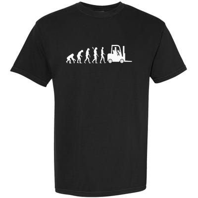 Forklift Driver Fork Hoist Evolution Warehouse Worker Garment-Dyed Heavyweight T-Shirt