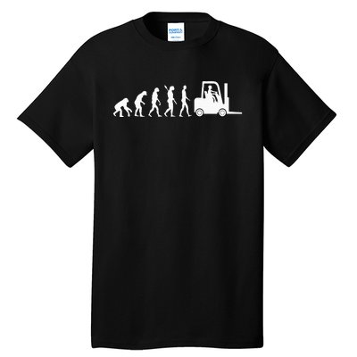 Forklift Driver Fork Hoist Evolution Warehouse Worker Tall T-Shirt