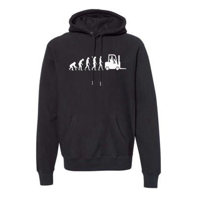 Forklift Driver Fork Hoist Evolution Warehouse Worker Premium Hoodie