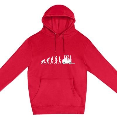 Forklift Driver Fork Hoist Evolution Warehouse Worker Premium Pullover Hoodie