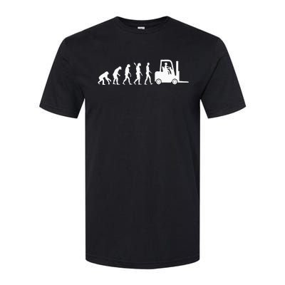 Forklift Driver Fork Hoist Evolution Warehouse Worker Softstyle CVC T-Shirt