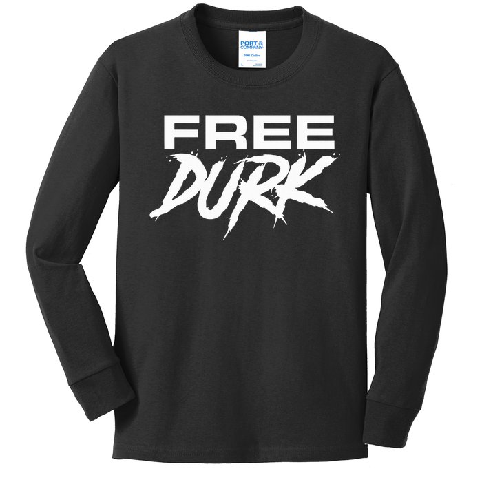 Free Durk Free Durkio Free Durk Kids Long Sleeve Shirt