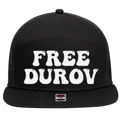 Free Durov 7 Panel Mesh Trucker Snapback Hat