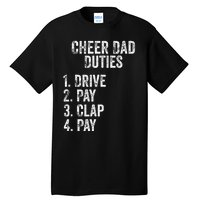 Fathers Day Funny Cheer Dad Duties Drive Pay Clap Tall T-Shirt