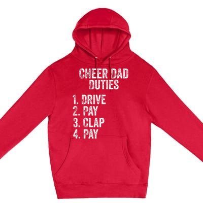 Fathers Day Funny Cheer Dad Duties Drive Pay Clap Premium Pullover Hoodie