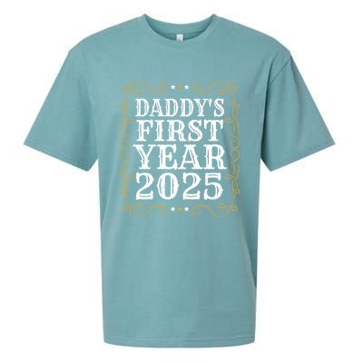 Fathers DaddyS First Year 2025 Dadtobe 1st Fathers Day Gift Sueded Cloud Jersey T-Shirt