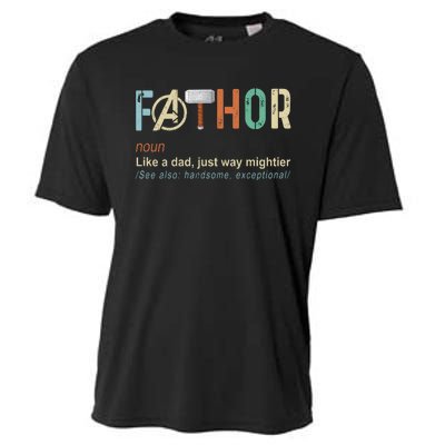 Father's Day Fathor Like Regular Dad Just Way Mightier Hero Cooling Performance Crew T-Shirt