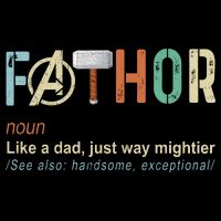 Father's Day Fathor Like Regular Dad Just Way Mightier Hero Button