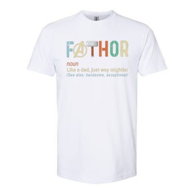 Father's Day Fathor Like Regular Dad Just Way Mightier Hero Softstyle® CVC T-Shirt