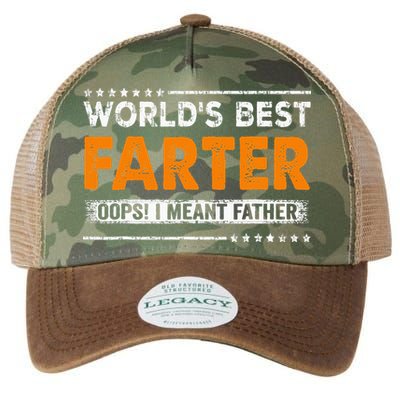 Fathers Day Funny Worlds Best Farter I Mean Father Legacy Tie Dye Trucker Hat