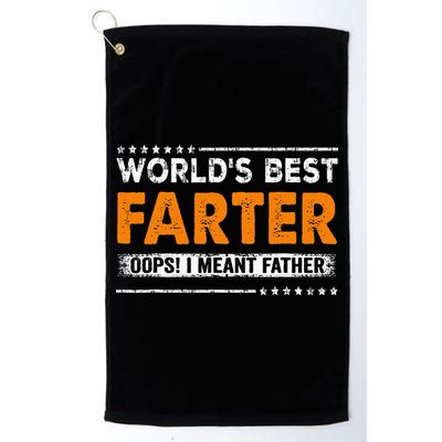 Fathers Day Funny Worlds Best Farter I Mean Father Golf Towel