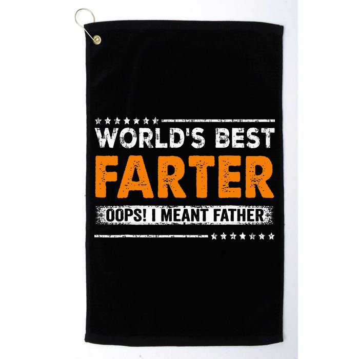 Fathers Day Funny Worlds Best Farter I Mean Father Golf Towel