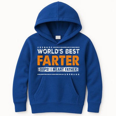 Fathers Day Funny Worlds Best Farter I Mean Father Kids Hoodie