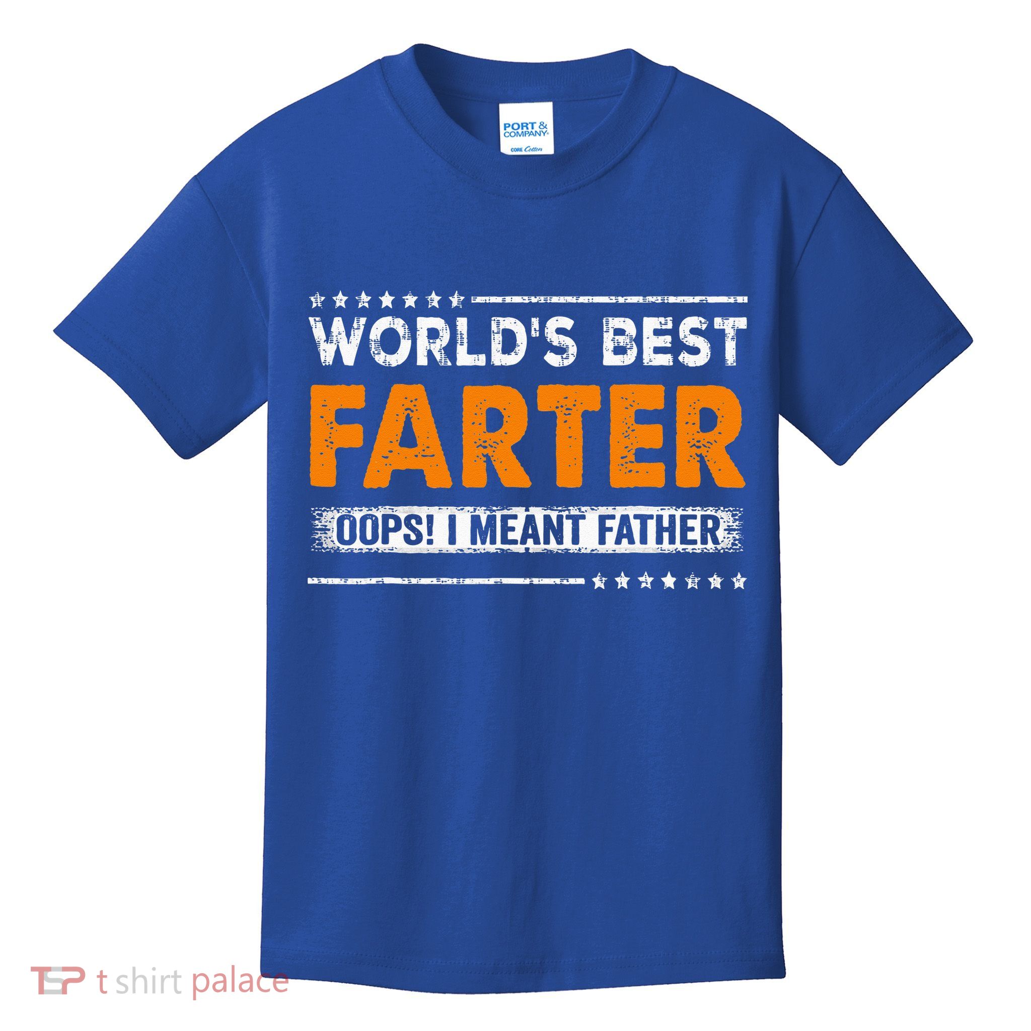 Fathers Day Funny Worlds Best Farter I Mean Father Kids T-Shirt