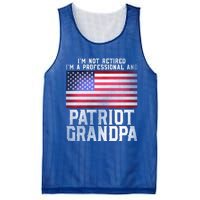 Father Day Funny Retiret Joke Patriot Retired Grandpa Gift Mesh Reversible Basketball Jersey Tank