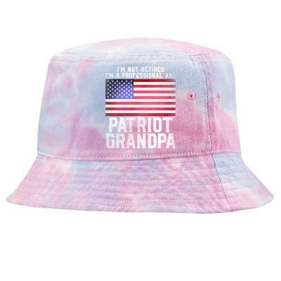 Father Day Funny Retiret Joke Patriot Retired Grandpa Gift Tie-Dyed Bucket Hat