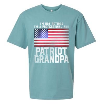 Father Day Funny Retiret Joke Patriot Retired Grandpa Gift Sueded Cloud Jersey T-Shirt