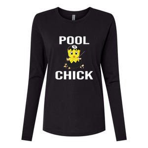 Father's Day Funny Pool Chick 8 Ball Billiards Gift For Dad Womens Cotton Relaxed Long Sleeve T-Shirt