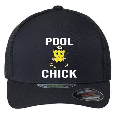 Father's Day Funny Pool Chick 8 Ball Billiards Gift For Dad Flexfit Unipanel Trucker Cap