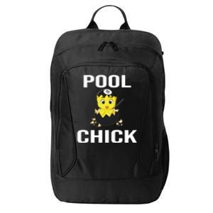 Father's Day Funny Pool Chick 8 Ball Billiards Gift For Dad City Backpack