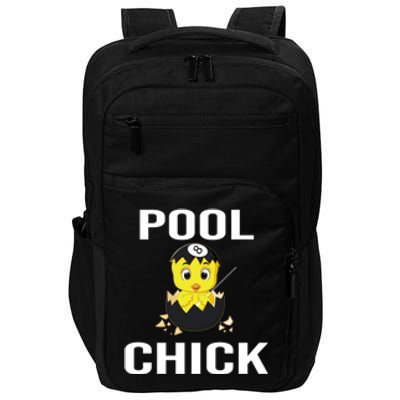 Father's Day Funny Pool Chick 8 Ball Billiards Gift For Dad Impact Tech Backpack