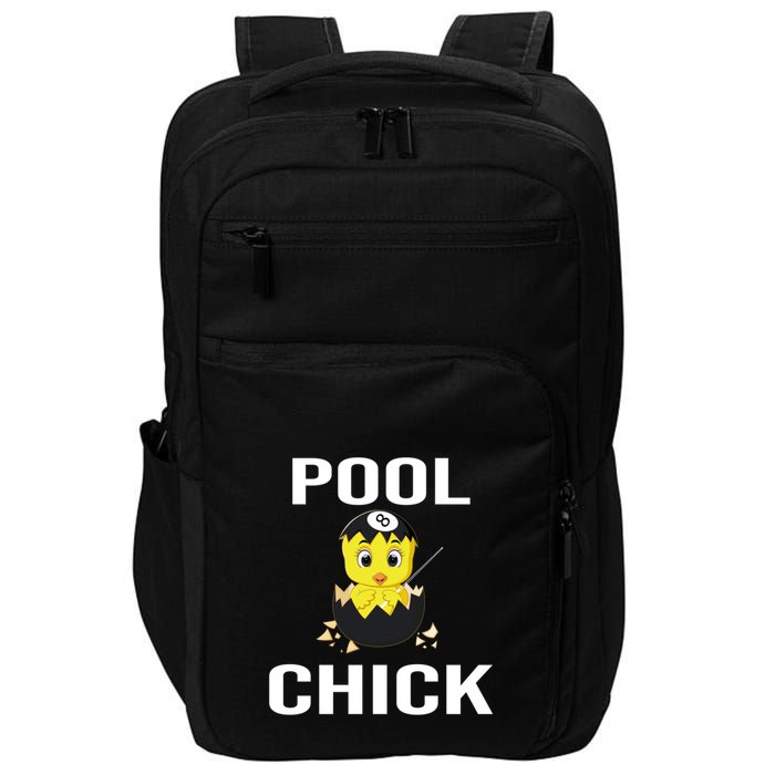 Father's Day Funny Pool Chick 8 Ball Billiards Gift For Dad Impact Tech Backpack